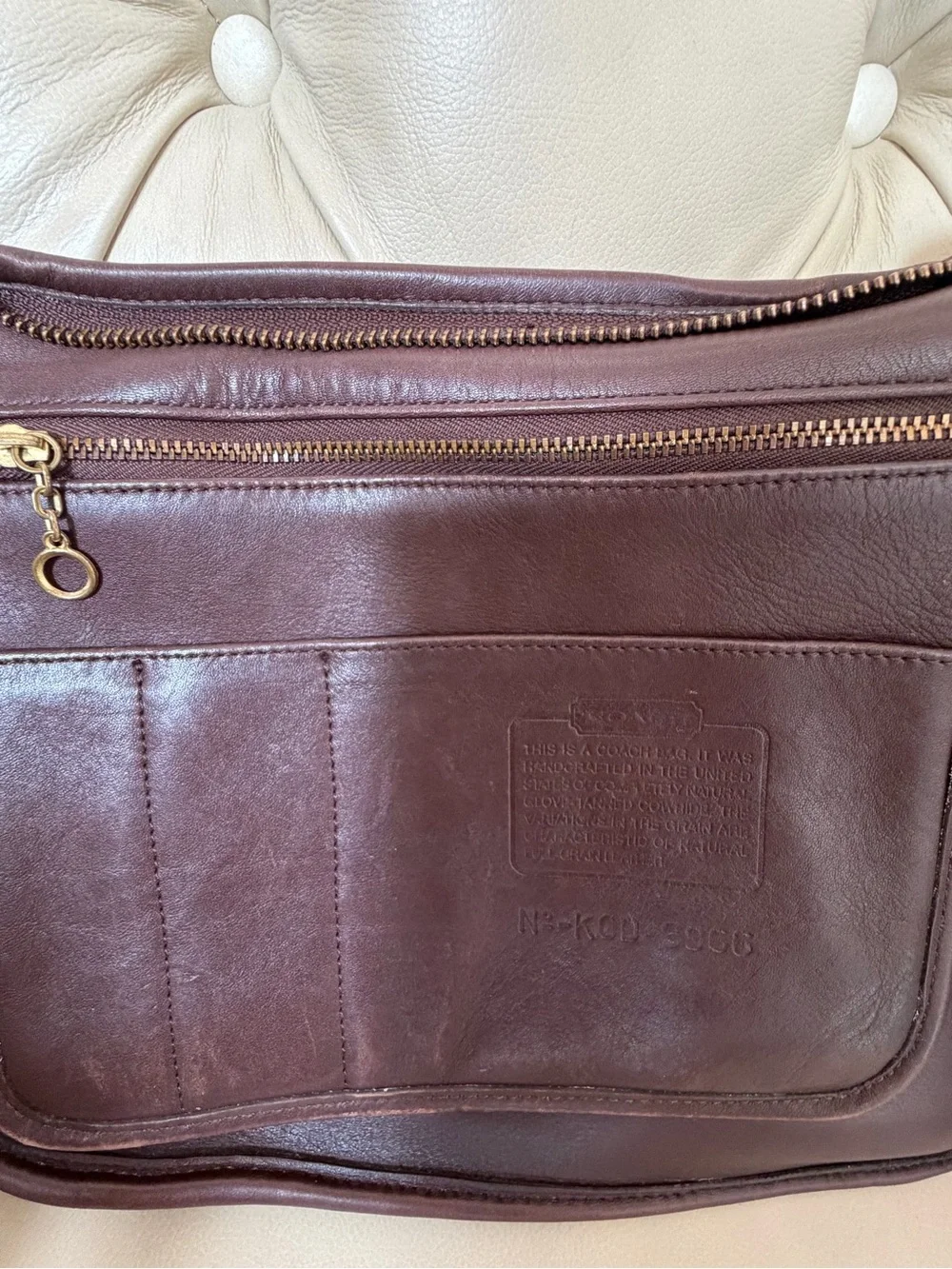 Vintage Coach Mahogany Legacy Zip 9966